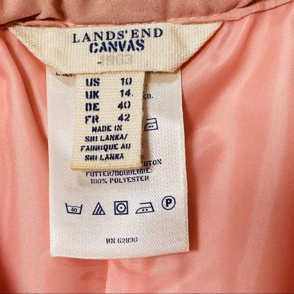 Lands End Pleated Canvas Skirt with POCKETS (size 10) - Picture 6 of 9